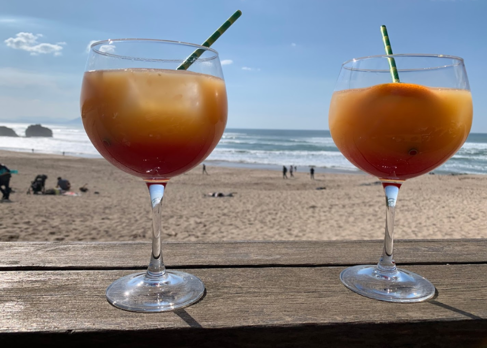 Bar de plage près de Bayonne